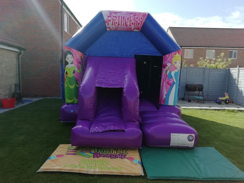 Bouncy Castle With Shower Cover, ideal For Rainy Days