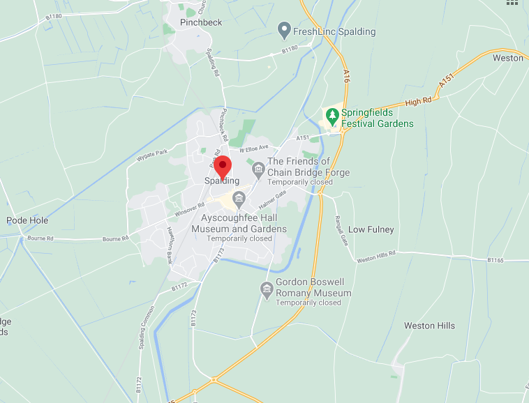 Spalding town map | Bouncy castle hire Spalding