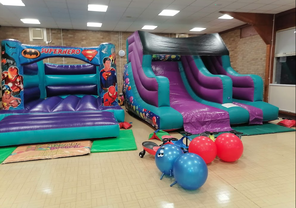 Inflatable slide hire in South Grove Community Centre Peterborough