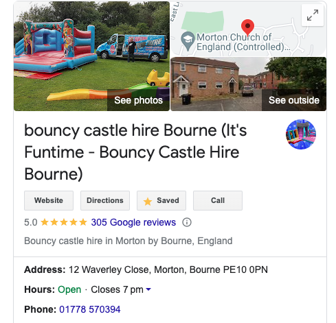 It's Funtime have over 300 5* ratings on Google Reviews