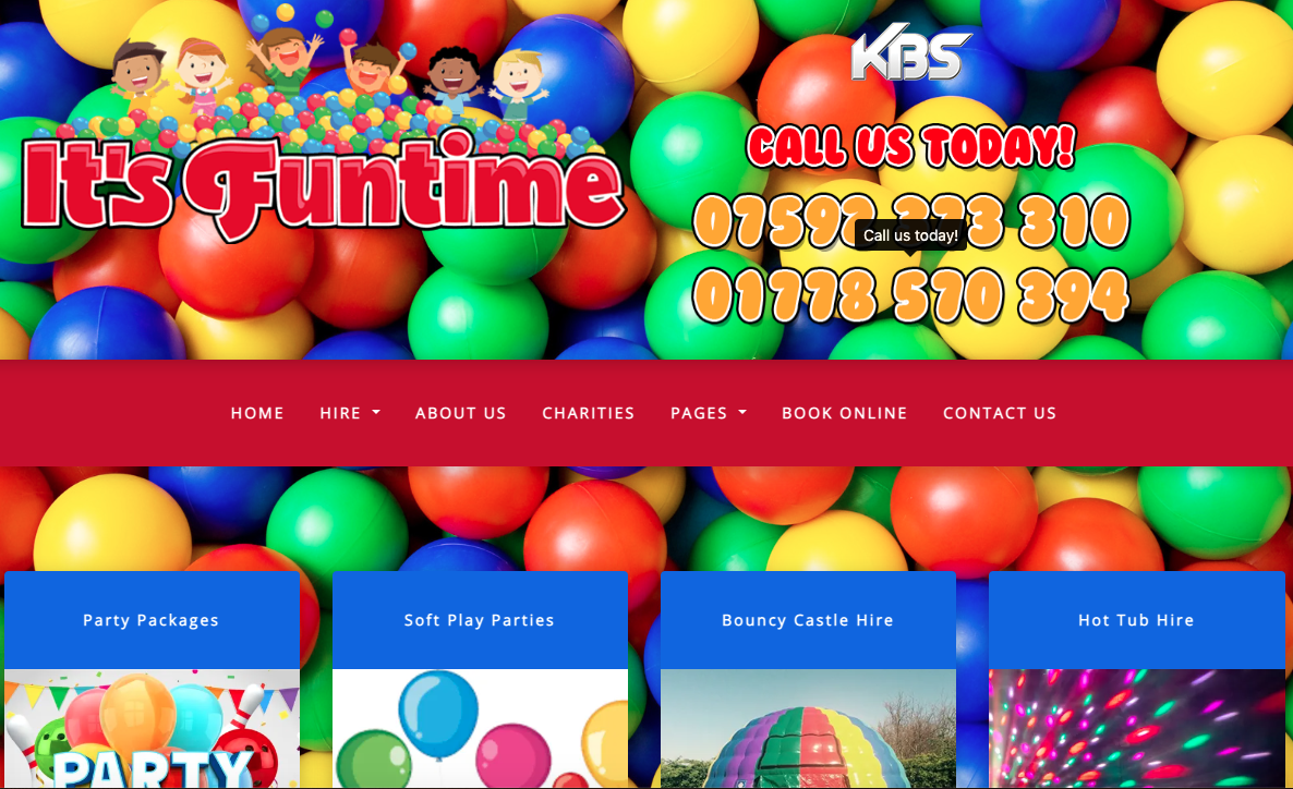 Home page of It's Funtime Bourne Bouncy Castle Hire