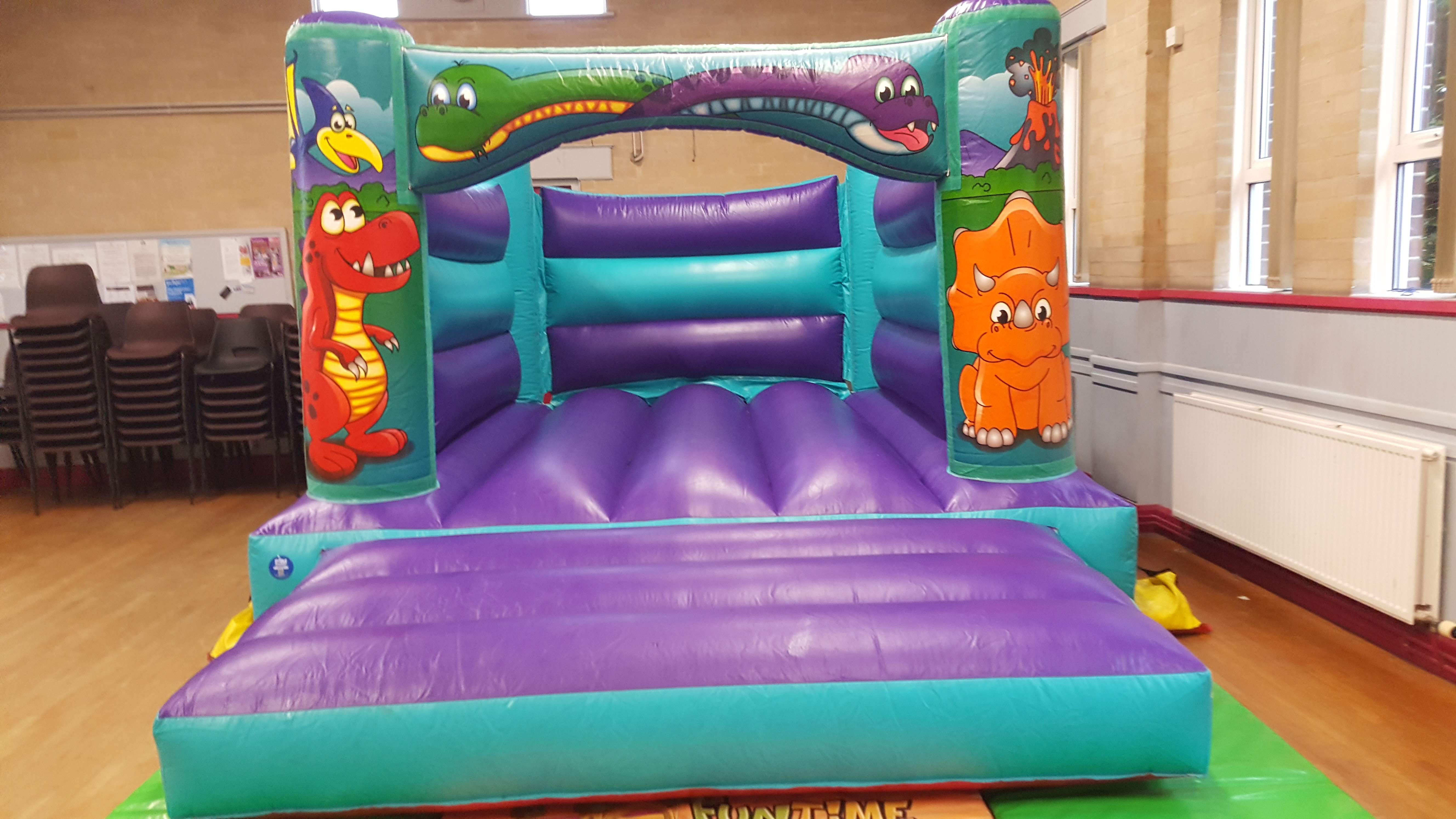 Dinosaur bouncy castle in Spalding Hall